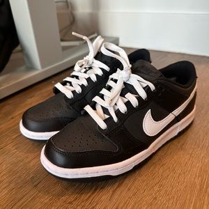 Nike Dunk Low Big Kids Shoes Black Size 4.5Y or 6 womens